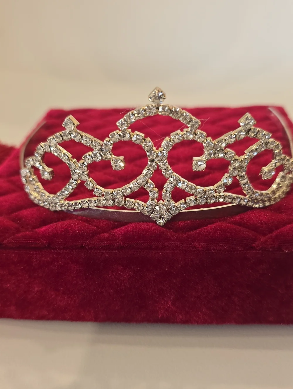 Girls Crystal Rhinestone Tiara Headband - Silver Crystal
